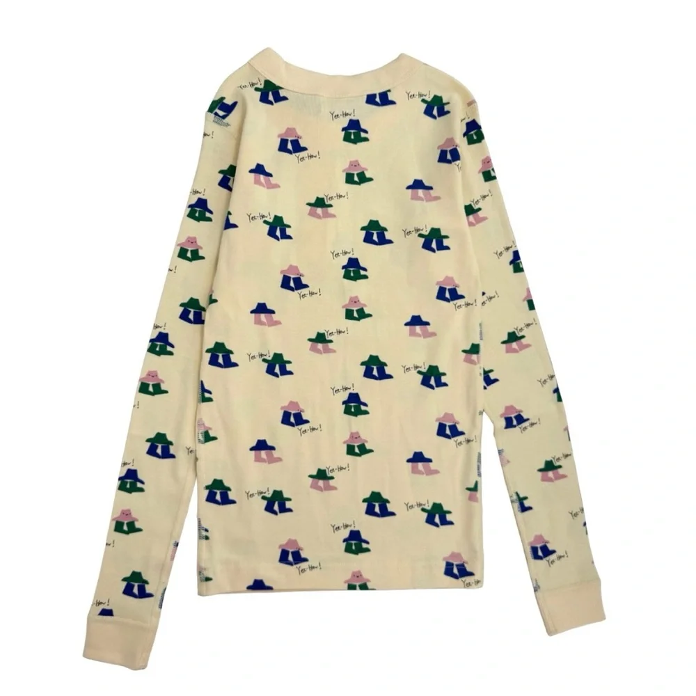 Hanna Andersson Western Boot‎ Cowboy Hat Yee-haw! Long Pajama Set Girl 14-16
